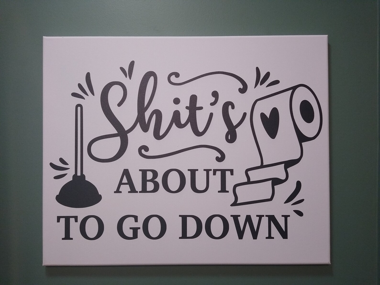 Shits About to Go Down Bathroom Sign Funny Bathroom Sign - Etsy