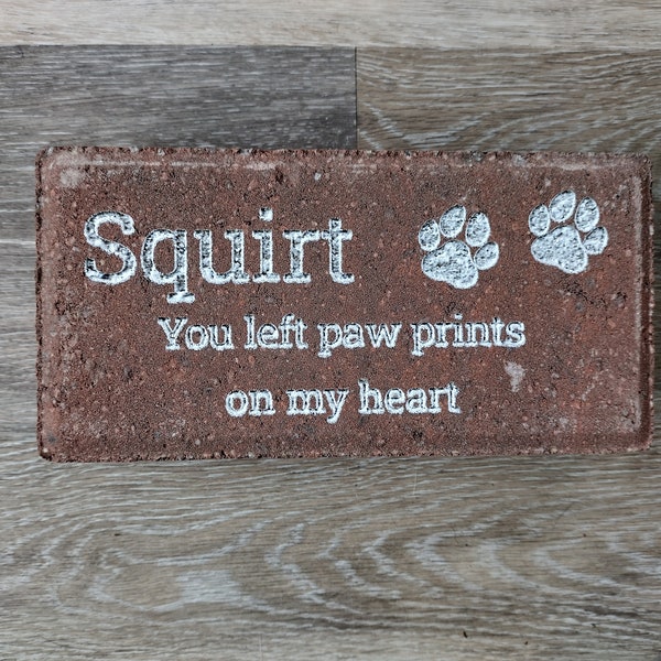 Pet Memorial Engraved Brick Personalized