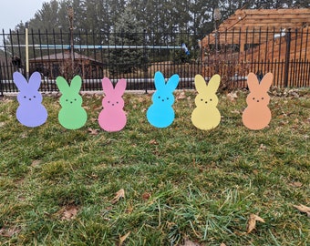 17.5 Inch Easter Bunny Peep Yard Signs ALL 6 Colors