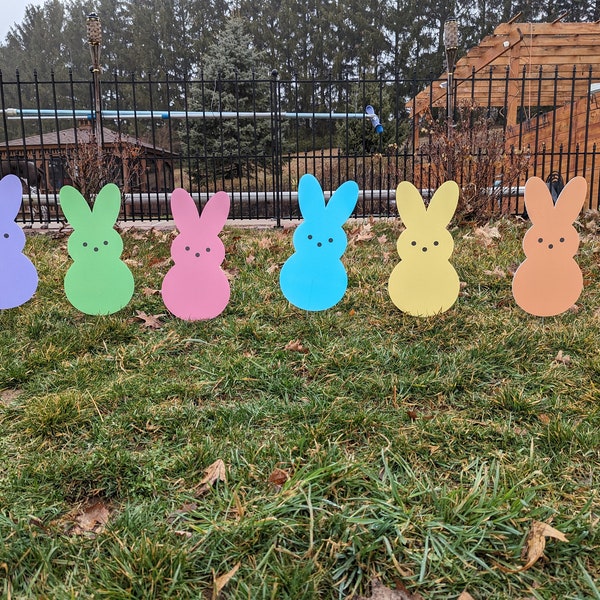 17.5 Inch Easter Bunny Peep Yard Signs