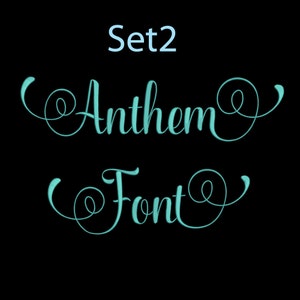 5 Size Anthem2 Embroidery Font, BX fonts Machine Embroidery Designs Embroidery Fonts - 9 File Fomats