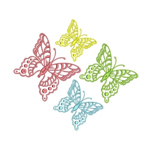 4 Size Butterfly embroidery, butterfly Designs Embroidery Designs,Kid embroidery Machine Embroidery Designs - 8 File Fomats PES