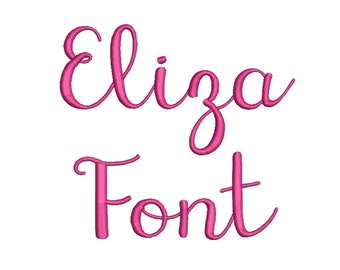 3 Size Eliza Font Embroidery Designs, BX fonts Machine Embroidery Designs - 9 File Fomats Pes font