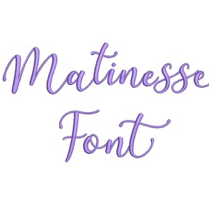 4 Size Matinesse Embroidery Fonts, Embroidery designs ,BX fonts,  Pes font,Monogram font,Machine Embroidery, 9 File Fomats