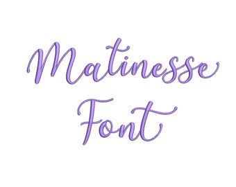 4 Size Matinesse Embroidery Fonts, Embroidery designs ,BX fonts,  Pes font,Monogram font,Machine Embroidery, 9 File Fomats