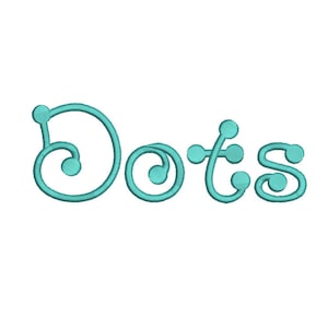 4 Size Dots Embroidery Fonts Embroidery Designs, BX fonts Machine Embroidery Designs Pes font - 9 File Fomats
