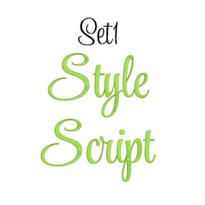 5 Size Style Script Font Embroidery Designs, BX fonts Machine Embroidery Designs - 9 File Fomats Pes font