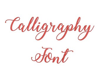 5 Size Calligraphy Embroidery Fonts Embroidery Designs, BX fonts Machine Embroidery Designs Pes font - 9 File Fomats