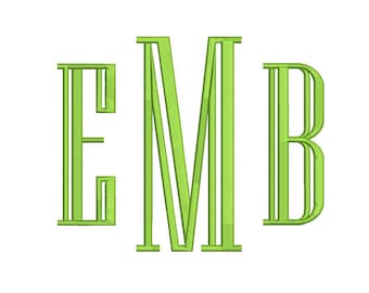 7 Size Naigerengraved monogram Embroidery Fonts, Machine Embroidery Designs BX font Pes font - 9 File Fomats