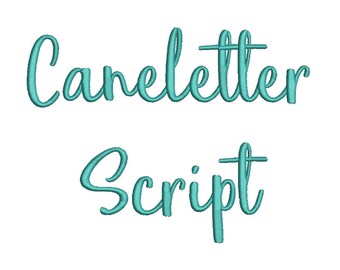 5 Size Caneletter Script Font Embroidery Designs, BX fonts Machine Embroidery Designs - 9 File Fomats Pes font