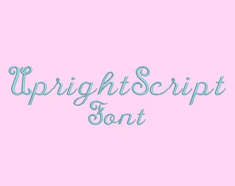 3 Size Upright Script Font Embroidery Designs, BX fonts Machine Embroidery Designs - 9 File Fomats