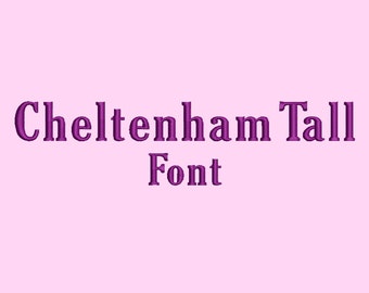 4 Size Cheltenham Tall Font Embroidery Designs, BX fonts Machine Embroidery Designs - 9 File Fomats