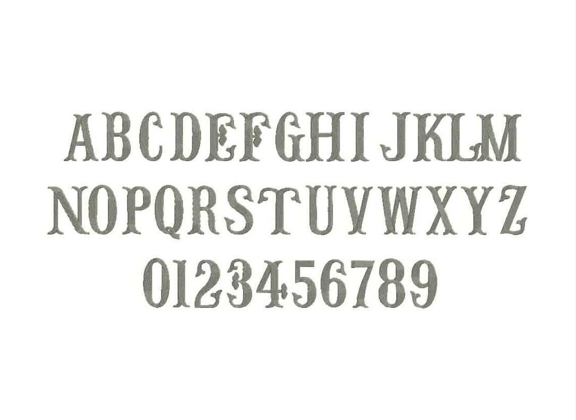 3 Size Large Fish Tail Embroidery Font Embroidery Designs, BX Fonts ...