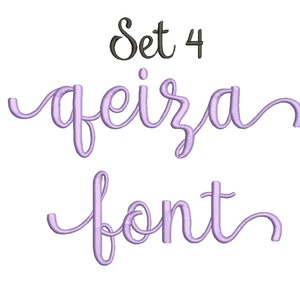 3 Size Qeiza Embroidery Fonts, BX fonts Machine Embroidery Designs Embroidery Font - 9 File Fomats PES font
