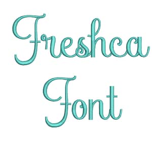 3 Size Freshca  Embroidery Fonts, Embroidery designs ,BX fonts Machine Embroidery Designs - 9 File Fomats Pes font