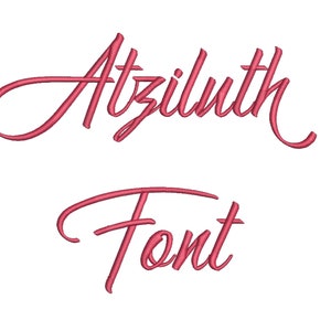 3 Size Atziluth Font  Embroidery Designs, BX fonts Machine Embroidery Designs - 9 File Fomats Pes font