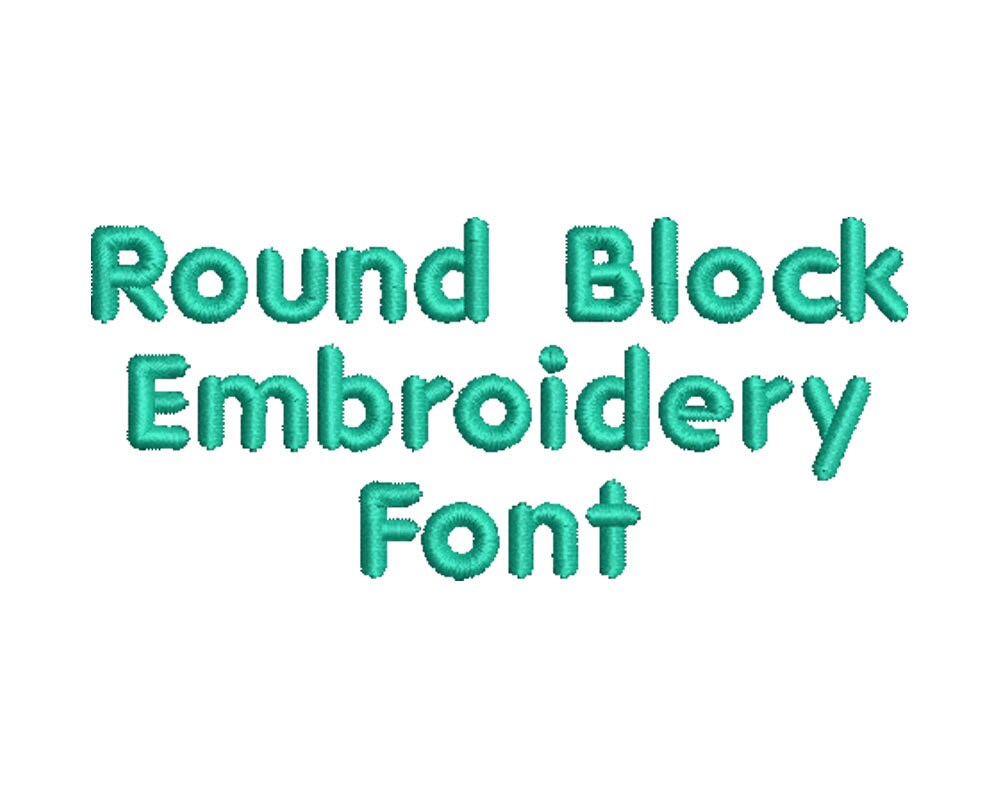 Fun Rounded Block Font 3 Size Round Block Font Embroidery Designs, BX Fonts Machine Embroidery ...