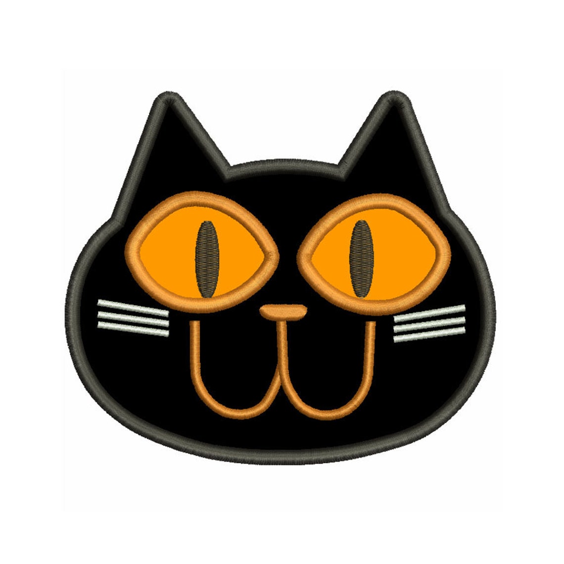 5 Size Black Cat Applique Designs Embroidery - Etsy