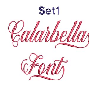 5 Size Calarbella set1  Embroidery Fonts, Embroidery designs ,BX fonts,  Pes font,Monogram font,Machine Embroidery, 9 File Fomats