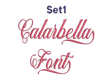 5 Size Calarbella set1  Embroidery Fonts, Embroidery designs ,BX fonts,  Pes font,Monogram font,Machine Embroidery, 9 File Fomats