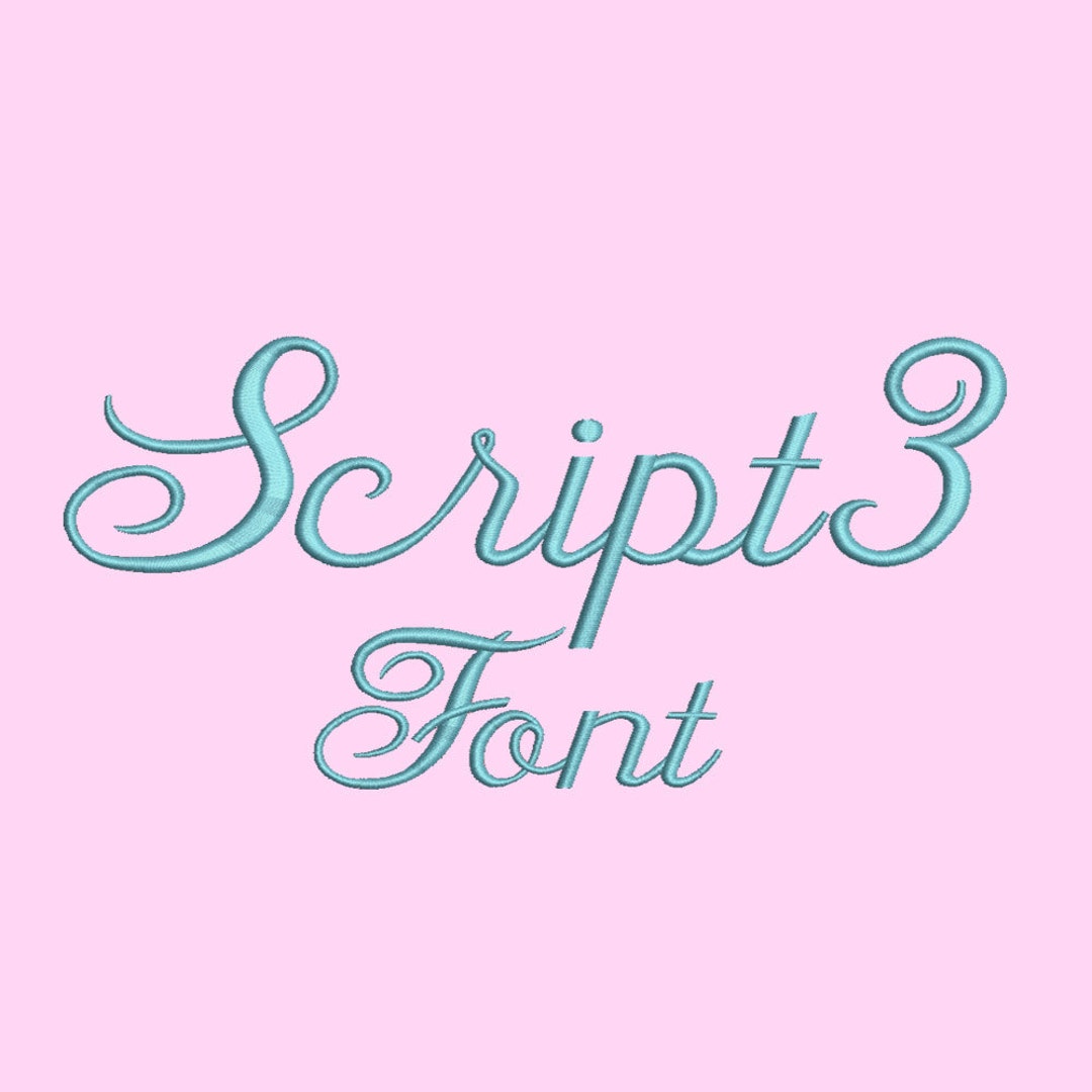 3 Size Script3 Font Embroidery Designs, BX Fonts Machine Embroidery ...