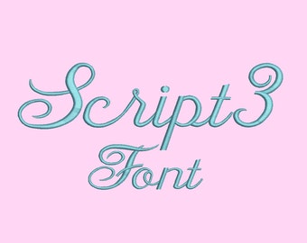 3 Size Script4 Font Embroidery Designs BX Fonts Machine | Etsy