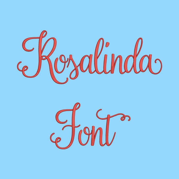 5 Size Rosalinda SET2 Embroidery Font, BX fonts Machine Embroidery Designs Embroidery Fonts - 9 File Fomats
