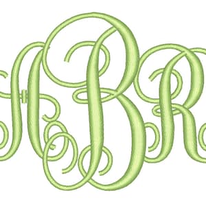 3 Size Interlocking Monogram 3 Letters Embroidery Font BX fonts Embroidery Fonts, Machine Embroidery Designs