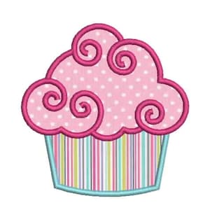 9 dimensioni Cupcake Applique ricamo disegni, disegni di ricamo - 8 File Fomats della macchina