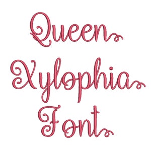 4 Size Queen Xylophia  Embroidery Fonts,Embroidery designs ,BX fonts, Machine Embroidery ,Monogram font, 9 File Fomats Pes font