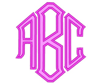 11 Size Point monogram Applique 3 letters monogram Font BX fonts Embroidery Fonts, Machine Embroidery Designs