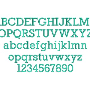3 Size Serif Font Embroidery Designs, BX fonts Machine Embroidery Designs - 9 File Fomats