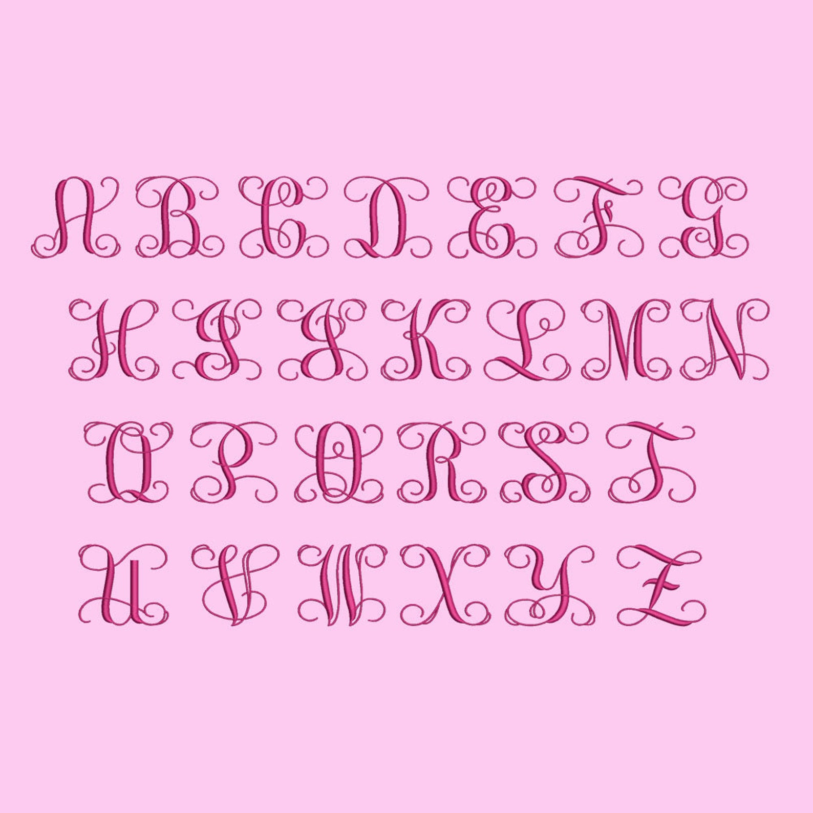 4size Interlocking Monogram 3 Letters Monogram Font BX Fonts - Etsy