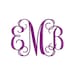 4size Interlocking Monogram 3 Letters Monogram Font BX Fonts Embroidery ...