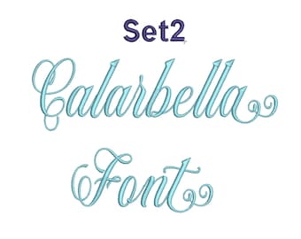 5 Size Calarbellar set2  Embroidery Fonts, Embroidery designs ,BX fonts,  Pes font,Monogram font,Machine Embroidery, 9 File Fomats