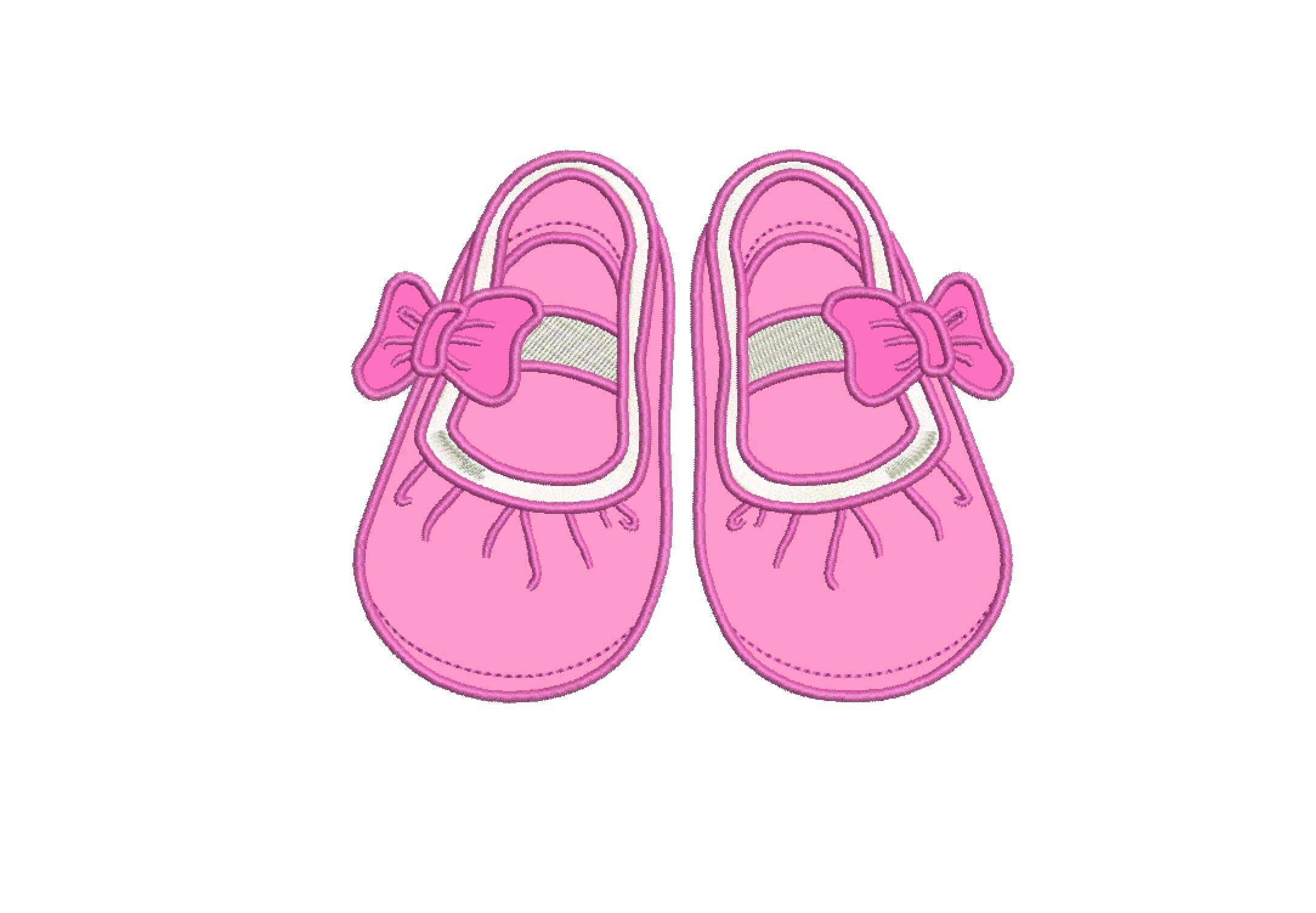 5 Size Baby Shoes Applique Embroidery Design Embroidery Etsy UK