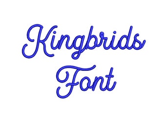 5 Size Kingbrids  Embroidery Fonts, Embroidery designs ,BX fonts,  Pes font,Monogram font,Machine Embroidery, digital download,9 File Fomats