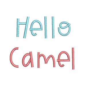 4 Size Hello camel Embroidery Fonts, BX fonts Machine Embroidery Designs Embroidery Font - 9 File Fomats PES font