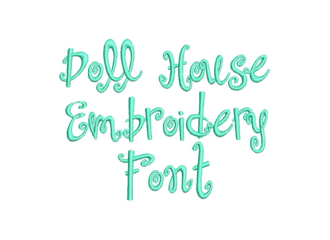 3 Size Dollhouse Embroidery Font Embroidery Designs, BX Fonts Machine