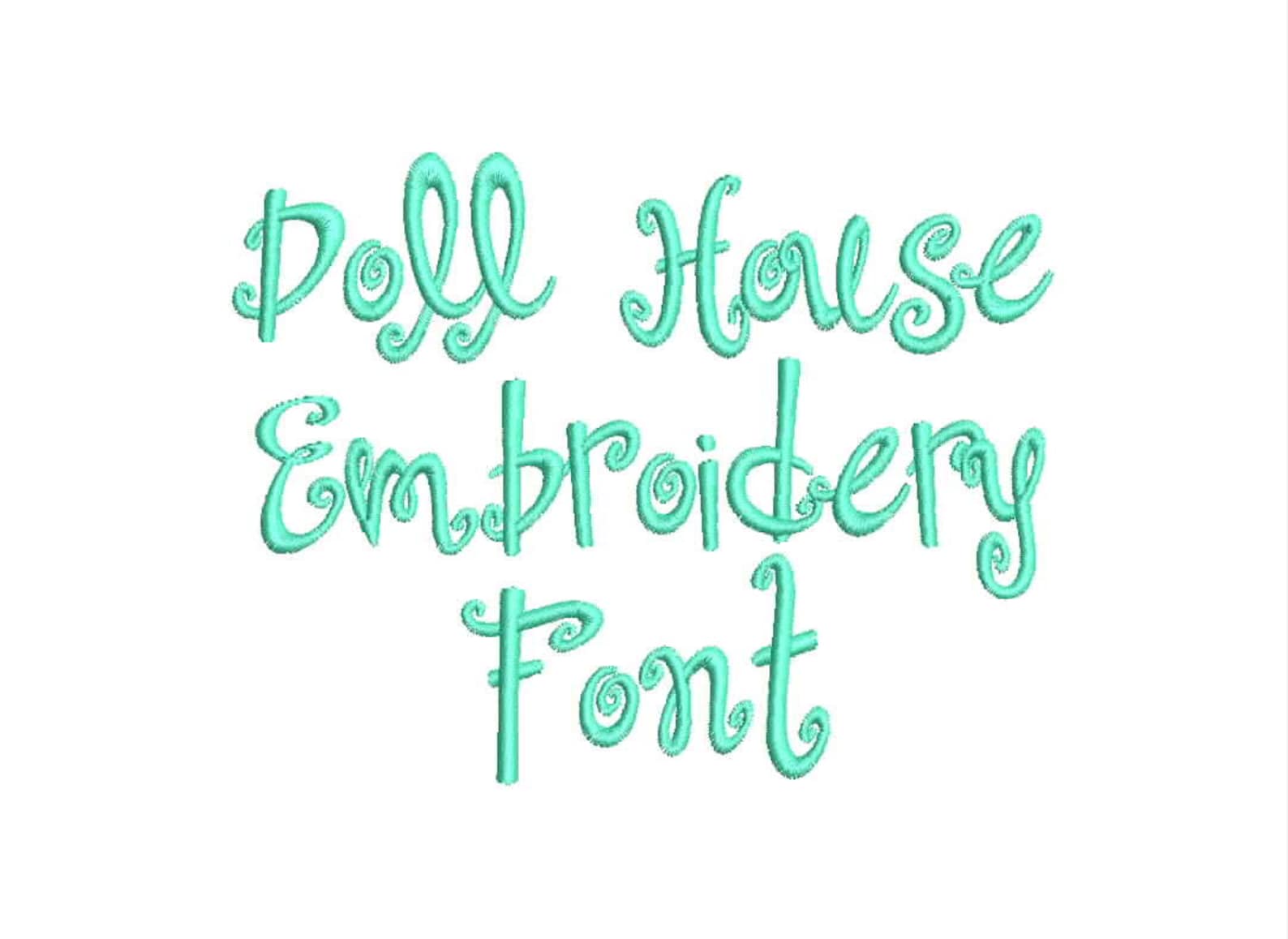 3 Size Dollhouse Embroidery Font Embroidery Designs BX Fonts Etsy