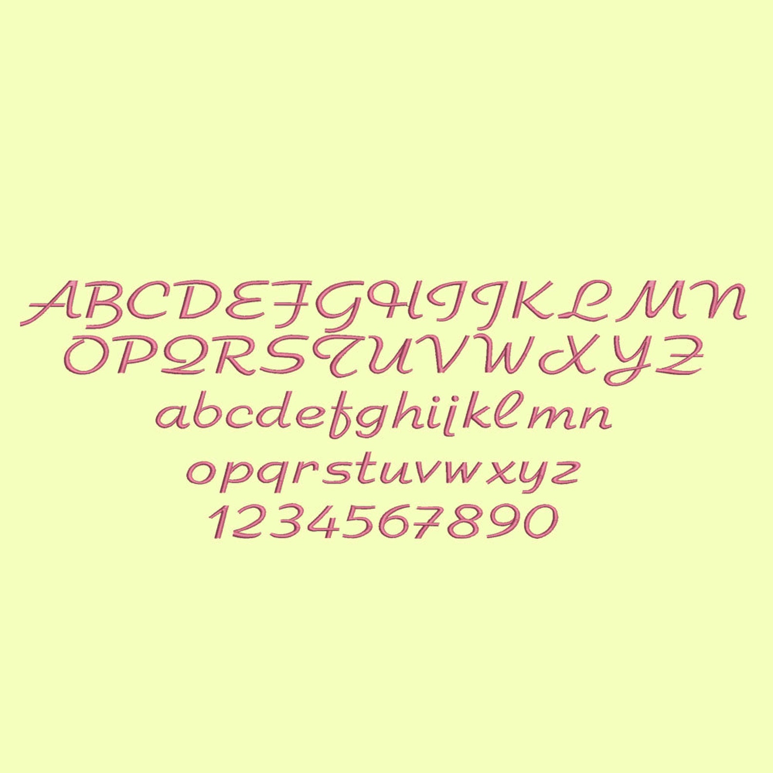 Karin Script 4 Size Karin Scirpt Font Embroidery Designs BX Fonts Machine - Etsy