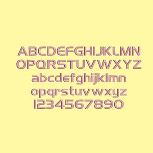 4 Size Hendel Gothic Font Embroidery Designs, BX fonts Machine Embroidery Designs - 9 File Fomats