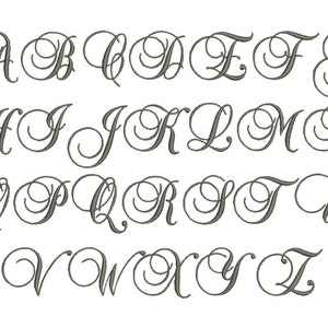 3 Size Jumbo Brock Script Embroidery Font, BX Fonts Machine Embroidery ...