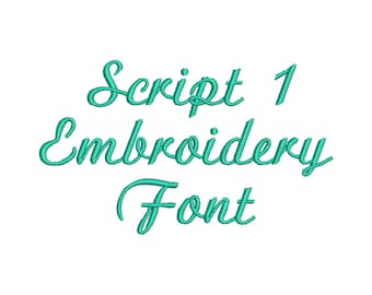 3 Size Embroidery Script Font Embroidery Designs, BX fonts Machine Embroidery Designs - 9 File Fomats