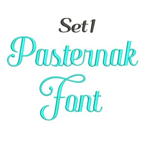 6 Size Pasternak Embroidery Fonts, BX fonts Machine Embroidery Designs Embroidery Font - 9 File Fomats PES font