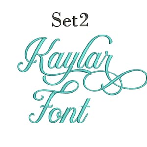 3 Size Kaylar Set2  Embroidery Fonts, Embroidery designs ,BX fonts Machine Embroidery Designs - 9 File Fomats Pes font