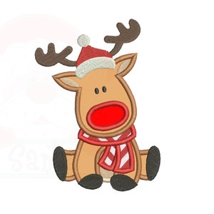 7 Size Reindeer appliqué,  Chrismas Designs Embroidery Designs,Kid embroidery  Machine Embroidery Designs - 8 File Fomats PES