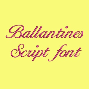 Ballantine Embroidery Font - Etsy