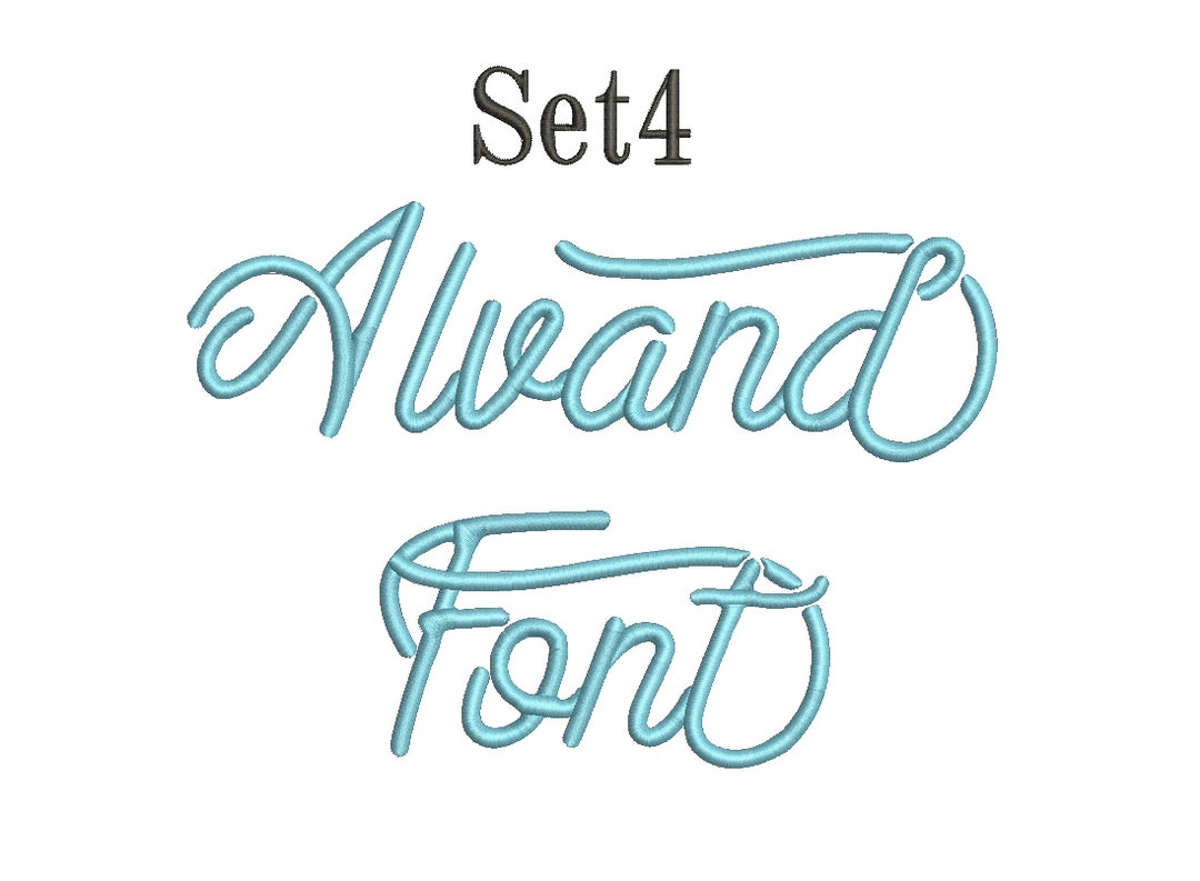 3 Size Alvand Font Set 4 Embroidery Designs, BX Fonts Machine ...