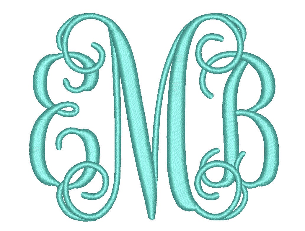 4size Interlocking Monogram 3 Letters Monogram Font BX Fonts - Etsy